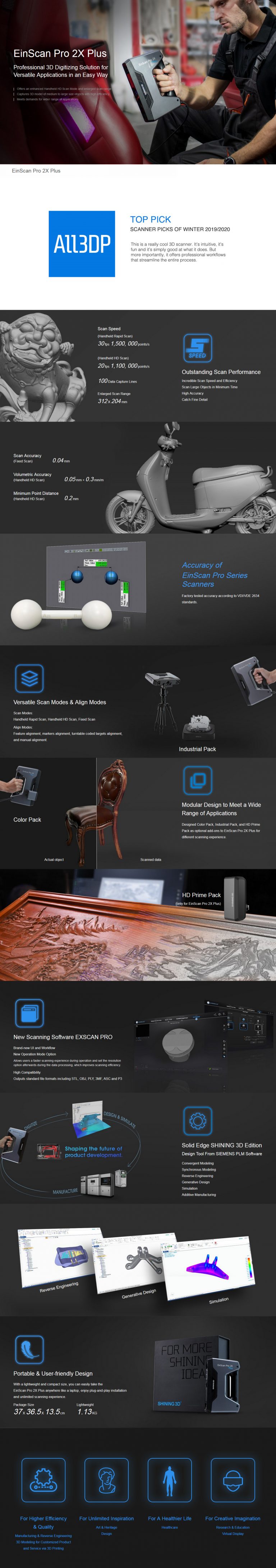 Pro 2x Plus EinScan Pro 2X Plus – Printer 3D Indonesia